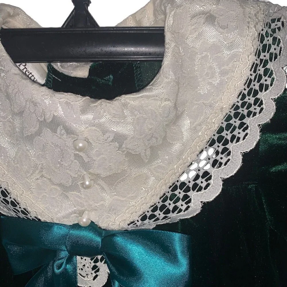 Vintage 1980's Pretty as a Picture Toddler Girl's Size 18 Months Formal Dress - Picture 3 of 6